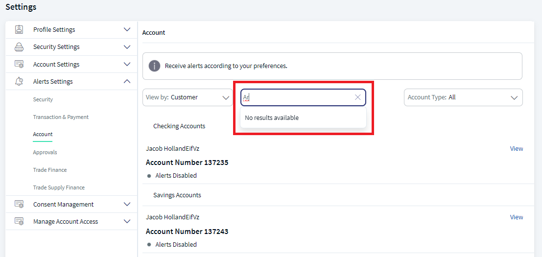 Multi-Customer ID with less or more than 10 accounts